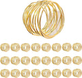 Gold Napkin Rings - 24 PCS Metal Napkin Rings(Twisted Wire) Napkin Holders Buckles for Family Dinner, Wedding, Party,Table Decorations