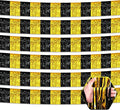 6 Pack 10 Feet Black Gold Foil Fringe Garland Metallic Tinsel Streamers Banner Wall Hanging Curtain Backdrop for Parade Floats, Birthday, Graduate, Mother's Day, Wedding Party Decoration
