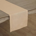 Solino Home Linen Beige Table Runner 120 Inches Long - 100% Pure Linen 14 x 120 Inch Table Runner for Fall, Autumn, Thanksgiving, Christmas - Classic Hemstitch