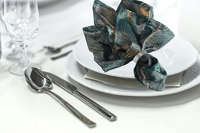 Grey Napkin Rings-10 Pcs Stainless Steel Napkin Rings,Metal Napkin Ring for Table Settings Wedding Christmas Party Dinner Table