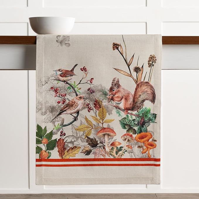 Maison d' Hermine Table Runner 100% Cotton Single Layer Table Runners 72 inches Long for Thanksgiving Christmas Decorations Home Kitchen Dining Party Wedding (Recolte, 14.5" x 72")