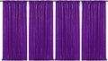 JYFLZQ Purple Sequin Backdrop Curtains 2ft x 8ft 4 Panel Glitter Photo Booth Backdrops Sparkly Photography Background Drapes for Parties Wedding Bridal Showers