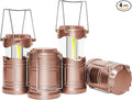 Lichamp LED Camping Lantern, 4 Pack Battery Powered Flashlight for Power Outages, Portable Collapsible Hanging Light Essential for Home, Outdoor, Emergency Lamp Survival Kit Gear for Hurricane,B4RG