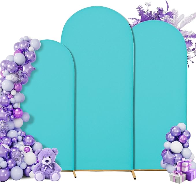 Wedding Arch Cover 4FT 5FT 6FT Arch Backdrop Cover Spandex Fitted Arch Cover for Round Top Chiara Backdrop Stand Covers for Wedding Birthday Party Baby Shower Banquet Ceremony Decoration