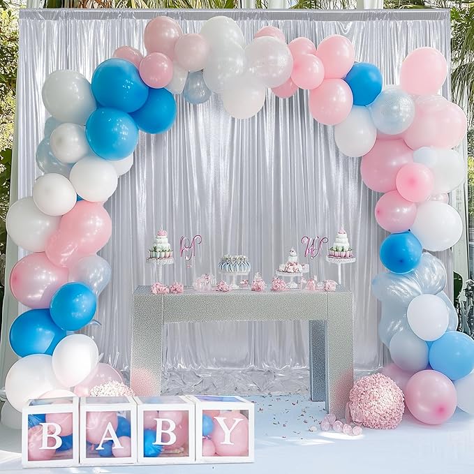 30x10 ft Wrinkle Free Silver Sequin Backdrop Curtain for Parties,Thick Not Fall Glitter Wedding Drapes Backdrop,4 Panels 5x10ft Shimmer Photo Wall Back Drop Cloth for Birthday Photography Background