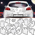 Chinco 18 Pcs Halloween Ghost Car Magnets Reflective Ghost Boo Refrigerator Automotive Magnet Stickers Cute Holiday Fridge Garage Door Decorations Holiday Waterproof Magnetic Decals