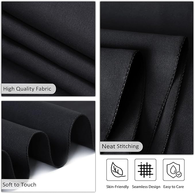 12 Pack Black Round Tablecloth 120 Inch Black Table Cloth Stain and Wrinkle Resistant Reusable and Washable Polyester Fabric Table Covers for Buffet Wedding Party and Banquet