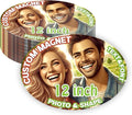 KETABAO – 12" Oval Magnetic Photo Magnet for Refrigerators, Storage Cabinets and Cars – Customized Gifts for Office and Home