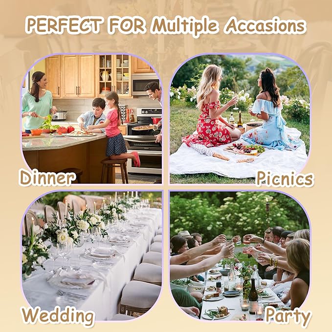 MYSKY HOME Table Cloth 60x84 in Rectangle Table, Cotton Tassel Linen Look Waterproof Tablecloths Farmhouse Tablecloth, Wrinkle Free Table Cover with Black Tassels for Kitchen Dining, Party