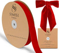 Red Velvet Ribbon 1'' 25 Yards for Christmas Tree, Gift Wrapping, Flower Bouquet, Wreath Decorations, Bow Making