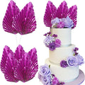 Ephlyn 6Pcs Paper Palm Leaves Fan Cake Toppers Palm Leaf Fan Cake Picks Craft DIY Fan Cupcake Toppers Palm Spear Leaves Cake Decorations for Baby Shower Wedding Birthday Party Supplies Bright Rose Red