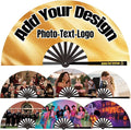Custom Fans with Your Photo/Text - 13 Inch Personalized Folding Hand Fan for Line Dancing, Weddings, Parties | Decorative Gift for Women, Church Events & Dance Performances (150, 13 Inch)