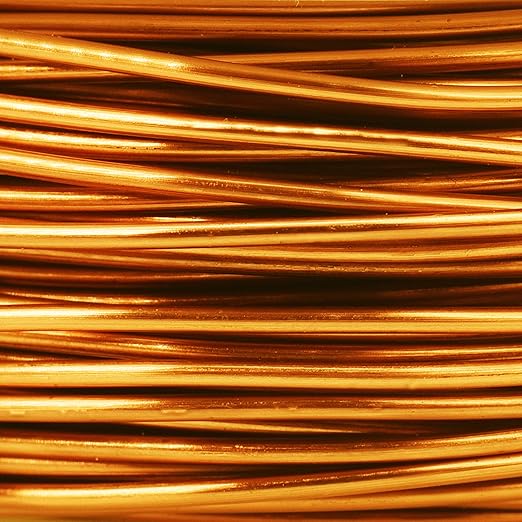 The Beadsmith Wire Elements Craft Wire – Tarnish Resistant, Soft Temper, Round, Bronze Color – 0.51mm, 24 Gauge, 20 Yard Spool – Jewelry Making, Wire Wrapping, Floral, & Other DIY Crafts