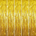 GOER 3.2 ft x 9.8 ft Metallic Tinsel Foil Fringe Curtains Party Photo Backdrop Party Streamers for Birthday,Graduation,New Year Eve Decorations Wedding Decor (Gold,5 pcs)
