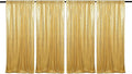 JYFLZQ Gold Sequin Backdrop Curtains 2ft x 8ft 4 Panel Glitter Photo Booth Backdrops Sparkly Photography Background Drapes for Parties Wedding Bridal Showers
