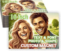 KETABAO – 16" Customized Rectangle Photo Magnets - Personalized Refrigerator and Car Magnets for Home and Office Decor