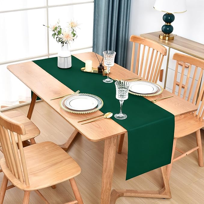 Farmhouse Green Table Runner Dining Table Runners 72 Inches Long Coffee Table Runner for Dresser Living Room Bedroom Holiday Party Banquet 12X72 Inch
