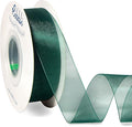 Ribbli Spruce Green Organza Ribbon,1 Inches x Continuous 50 Yard, Green Sheer Ribbon for Gift Wrapping,Cookie Wrapping,Wedding Decoration,All Crafting and Sewing