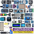 SunFounder Universal Maker Sensor Kit Compatible with Arduino Mega 2560/Uno R3/R4 Minima/WiFi Nano, Raspberry Pi 5/4B/3B+/Zero 2 W/, Pico W, ESP32, C++, Python, MicroPython, Beginners & Engineers
