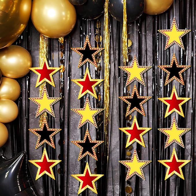 Geosar 90 pcs Movie Star Cardboard Red Carpet Awards Night Cutouts Confetti Cutouts for Bulletin Board Movie Party Decoration Supply Wall (6 Inch)