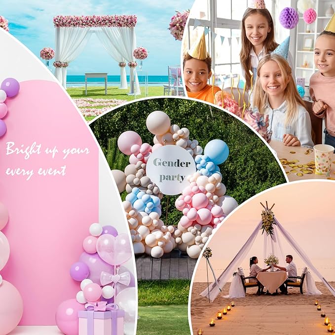 LEBENGURU Upgraded 5FT Wedding Arch Cover, Light Pink Spandex Fitted Arch Backdrop Cover, Round Top Chiara Stand Covers for Birthday Party Baby Shower Banquet Balloon Décor