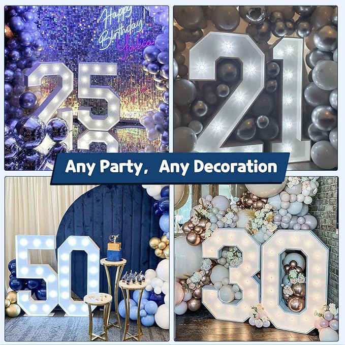 Marquee Letters 3 Feet Tall Large Light Up Letters Baby Shower Decorations Wedding Engagement White Party Decorations Prom Sign Big Cardboard Backdrop O