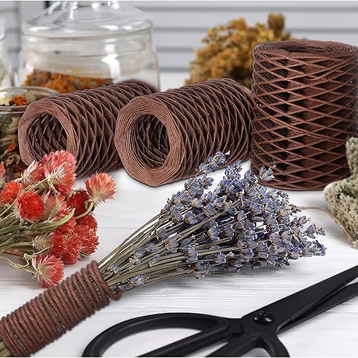 3 Roll 164 Feet Floral Wire Rustic Vine Bind Wire, Three Different Sizes for Flower Bouquets, Wreath Making, Gift Wrapping, and DIY Craft Projects (Dark Brown)