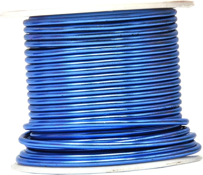 Mandala Crafts 14 Gauge Anodized Aluminum Craft Wire for Jewelry Making – 330 FT Colored Flexible Silver Copper Black Pink Ice Blue Red Wire - Bendable for Bonsai Armature Crafting Sculpting
