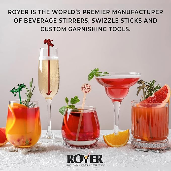 Coffee and Cocktail Stirrers, Reusable Plastic Drink Stirrer Sticks, 100 Ball Head Swizzle Sticks, Use as a Cocktail Garnish or Cake Pop Stick, and Restaurant Supplies, 6 inch (Red)