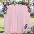 Pink Backdrop Curtain for Parties Rod Pocket Pink Curtains Photography Backdrop Drapes Privacy Fabric Decoration for Birthday Party Wedding Baby Shower Home Decor, 5ft x 7ft, 2 Panels