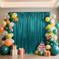 SquarePie Sequin Backdrop Curtain Not See Through Thick Glitter Background for Party 7FT x 7FT Teal