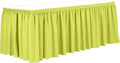Ultimate Textile Pleat Polyester Fabric Table Skirt - Machine Washable Flame Resistant with Clips for Events, Weddings & Trade Shows, Cut & Sewn in Paterson, NJ - Lemon, 17' Shirred Pleat