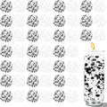 50 PCS Artificial Floating Beads for Centerpieces Vases, Black&White 8+3mm String Beads for Wedding Party Faux Pearl String for Decorating, String Pearls for Crafts Vase Filler
