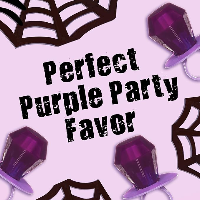 Ring Pop Purple Halloween Candy Lollipops, 30Ct Bulk Individually Wrapped in Very Berry Punch Flavor, Full Size, Fun Candy For Birthday, Party Favors, Trick or Treat, Halloween Bowls, Gifts For Kids