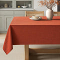 MIULEE Burnt Orange Linen Tablecloth 60x84 Inch Rectangle Table Cloth Waterproof,Stain Resistant & Wrinkle Resistant for Dining Party Wedding