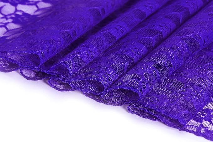 MDS Pack of 25 Wedding 12 x 108 inches Lace Table Runner for Wedding, Decorations for Birthday Parties, Banquets, Graduations, Engagements, and Runners fit Rectangle, Round Table- Royal Blue