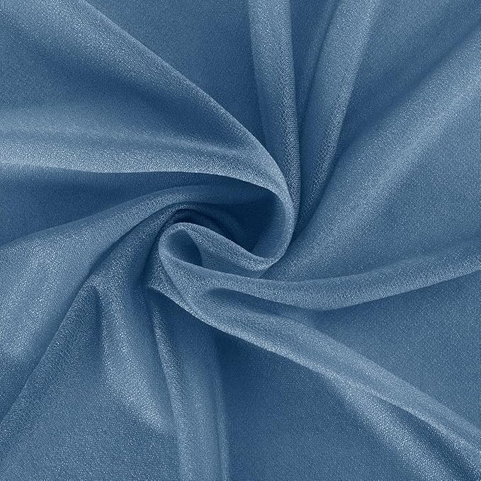 Fall Dusty Blue 2 Panels Wedding Arch Draping Fabric 29" x 20Ft Sheer Drapes Outdoor Curtain for Wedding Party Baby Bridal Shower Arch Ceiling Backdrop Decor