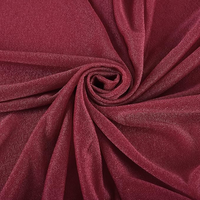 Arch Drapes for Wedding Arch Draping Fabric Burgundy Sheer Backdrop Curtain for Ceremony Bridal Party Decor 19Ft Length x 28" Width 2 Panel