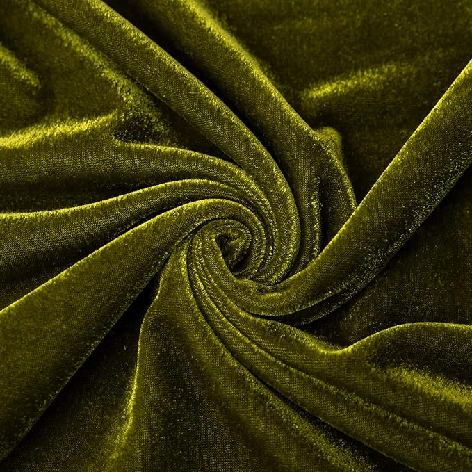 Velvet Tablecloth Luxurious Solid Rectangle Table Cloth,Oblong Retro Farmhouse Ruffle Tablecloths Washable Table Cover for Party Olive Green,52x70 Inches