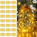 24 Pack Fairy Lights with Timer Battery Operated, 3 Modes 7ft Mini Waterproof Twinkle Lights, 20 LED Bulk String Light for Mason Jar Christmas Decoration Wedding Table Centerpieces,Warm White