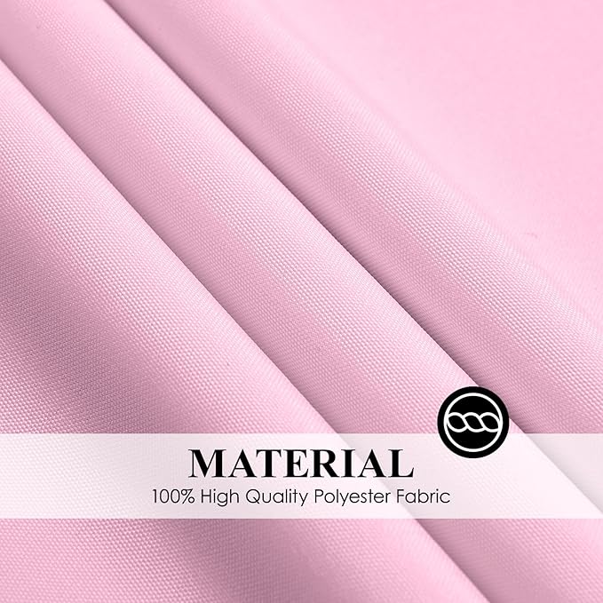 Round Tablecloth 2 Pack 108 Inch Pink Tablecloths Washable Decorative Linen Polyester Table Clothes Cover for Dining Table Banquets Buffet Parties and Wedding