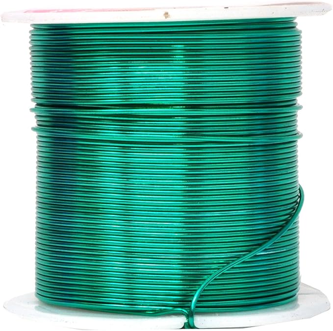 Mandala Crafts 20 Gauge Anodized Aluminum Craft Wire for Jewelry Making - 450 FT Colored Flexible Silver Copper True Blue Pink Ice Blue Green Wire - Bendable for Bonsai Armature Crafting Sculpting