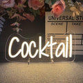 Cocktails Table Neon Sign Desk Lamp Led Beer Bar Neon Lights for Wall Decor Man Cave Club Bedroom Hotel Pub Home Bar Sign Shop Bedroom Home Room Decor Christmas Party Warm White USB Powered 30×13.8 CM