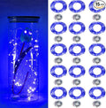 Twinkle Fairy Lights Battery Powered 3 Modes with Timer Firefly Lights 20 LED on 7.2feet Silvery Copper Wire for DIY Wedding Party Christmas Halloween Centerpiece Decorations 15 Pack (Blue)