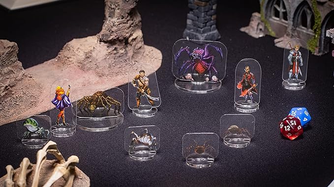 Arcknight Flat Plastic Miniatures: Mankind; 62 Unique Human-Themed Minis for DND 5e and Pathfinder; Affordable, Skinny Figurines for Dungeons and Dragons and Other Tabletop RPG Games