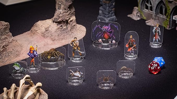 Arcknight Flat Plastic Miniatures: The Grove; 62 Unique Forest-Themed Minis for DND 5e and Pathfinder; Affordable, Skinny Figurines for Dungeons and Dragons and Other Tabletop RPG Games
