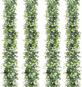 SOMYTING Artificial Eucalyptus Garland 4 Packs 6Ft Faux Eucalyptus Garlands Eucalyptus Leaves Table Greenery Garland Wreath Vines Artificial Vine Plants for Wedding Backdrop Arch Table Party Decor