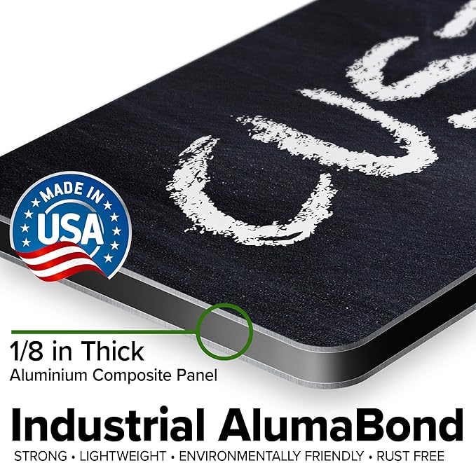 Custom Sign, Custom Street Sign, 11 Font Colors, 13 Font Styles, 4 Hole Options, 22 Sizes, 6x24 Inches, Rust Free DiBound, Fade Resistant, Made in USA by My Sign Center (Chalkboard Black)