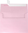 LUXPaper A7 Invitation Envelopes | Peel & Press | 5 1/4" x 7 1/4" | Rose Quartz Metallic | 80lb. Text | 250 Qty