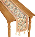 ISAENNE Designer French Elegant Linen Table Runner 71 Inches Long,Farmhouse Lily Pattern Decor Table Runners for Dining Tables,Thanksgiving,Kitchen Tables,Christmas,12"*71"-Aurora A